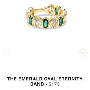 The M Jewelers- The Emerald Oval Eternity Band
Sterling Silver 18KT Gold Vermeil